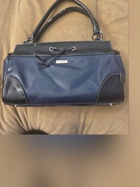 Black & Navy Shoulder Carry Around Bag - Classic Tote By Miche
